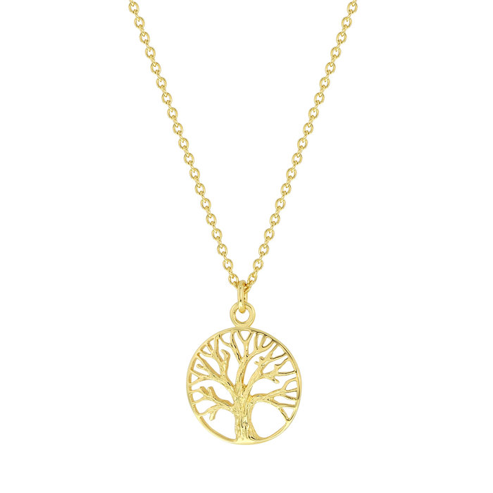 Ketting Family tree of life - goldplated