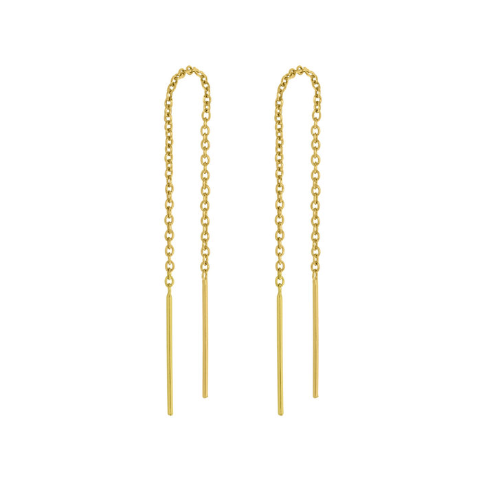 Minimal threader bar earrings