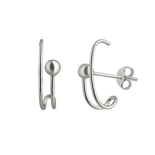 Ball suspender earrings - 925 zilver