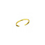 Teenring plain - goldplated