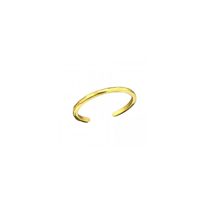 Teenring plain - goldplated
