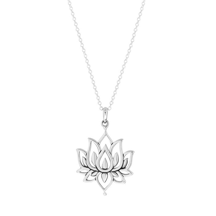 White lotus necklace - 925 zilver