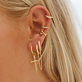 Ear cuff Sparkle Pave - gold plated