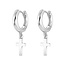 Small Cross Hugging Hoops - 925 zilver