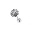 Flower piercing Silver heart