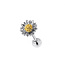 Flower piercing Golden heart