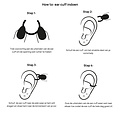 Ear cuff basic - 925 zilver