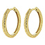 Hammered Spirit hoops 20 mm - goldplated