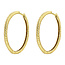 Hammered Spirit hoops 30 mm - goldplated