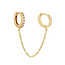 Double hoop earring - goldplated