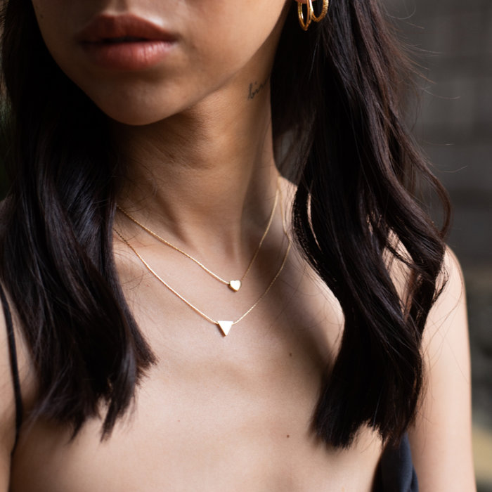 Heart necklace - goldfilled