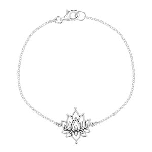 Armband white lotus - 925 zilver