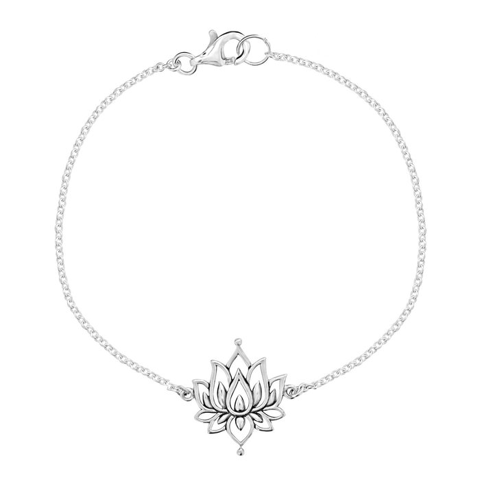 Armband white lotus - 925 zilver