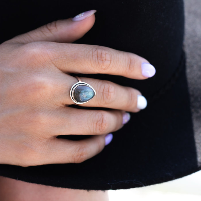 Soltar Labradorite ring - 925 zilver