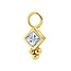 Oorbedel Xena CZ - goldplated