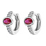 Oval Altair Huggie Pink CZ - 925 zilver