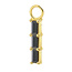 Oorbedel Lux zwart CZ - goldplated