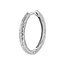 Enkele oorbel Hammered Hoop 20 mm - 925 zilver