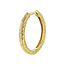 Enkele oorbel Hammered Hoop 20 mm - goldplated