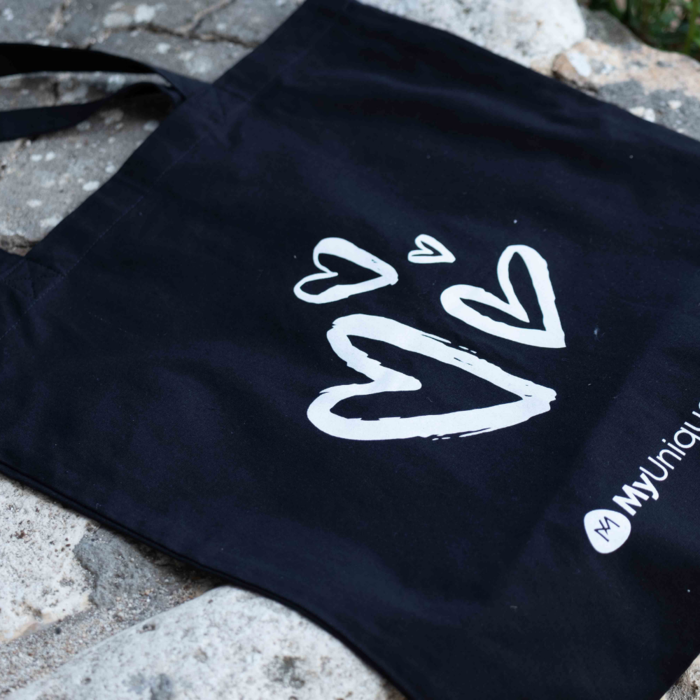Canvas tas Hearts