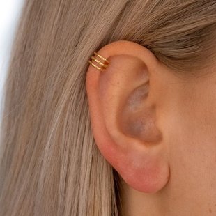 Triple earcuff - goldplated