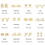 Sterrenbeeld oorknopjes - goldplated