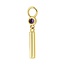 Oorbedel Loa Violet CZ - goldplated