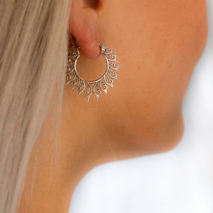 Boho Silver Hoops - 925 zilver