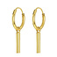 Oorringetjes staafje - goldplating