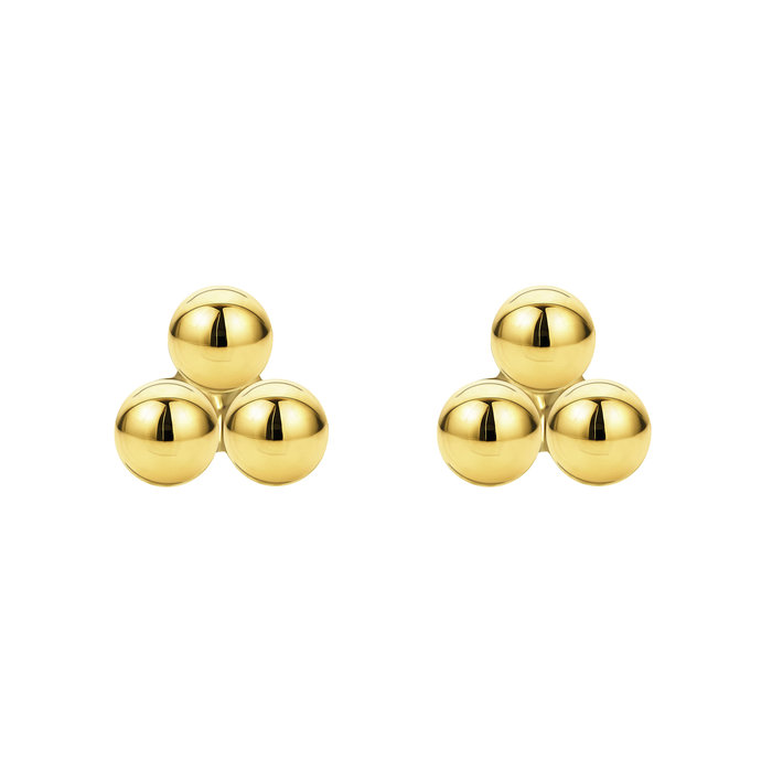 Trinity oorknopjes - goldplated