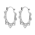 Oorhangers Lotus flower - 925 zilver