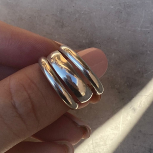 Stacking Ring Layered - maat 18 - 925 zilver