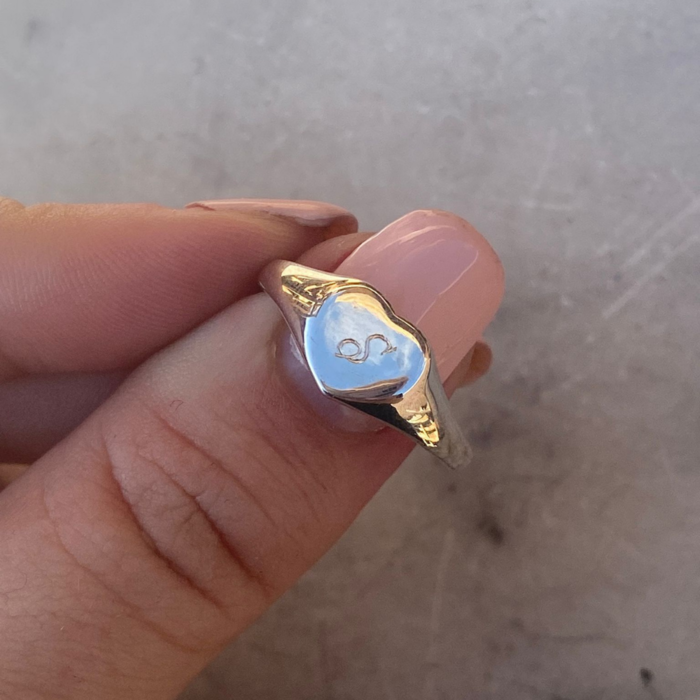 Plain Heart Ring 'S' - maat 18 - 925 zilver