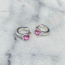 Hugging Zirconia Pink - 925 zilver