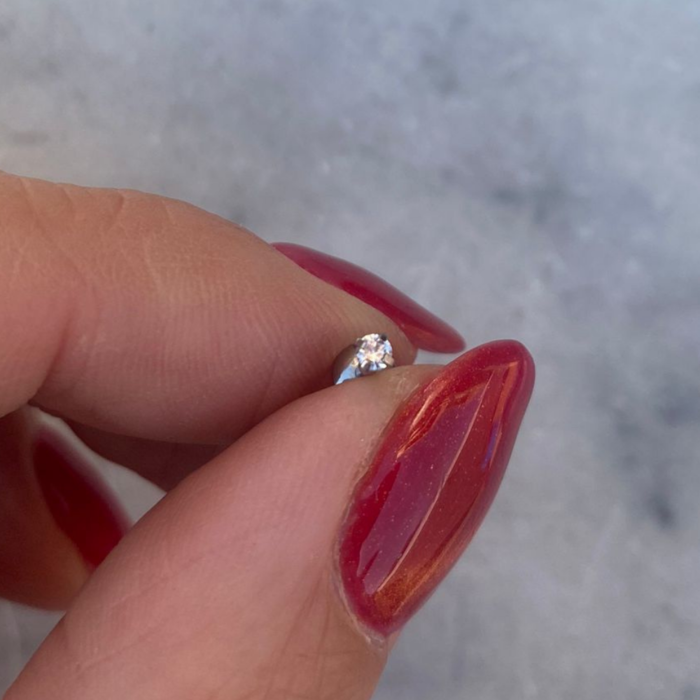 Zirconia Piercing - 925 zilver