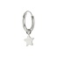 Enkele oorbel ster - 925 zilver