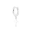 Enkele oorbel small cross - 925 zilver