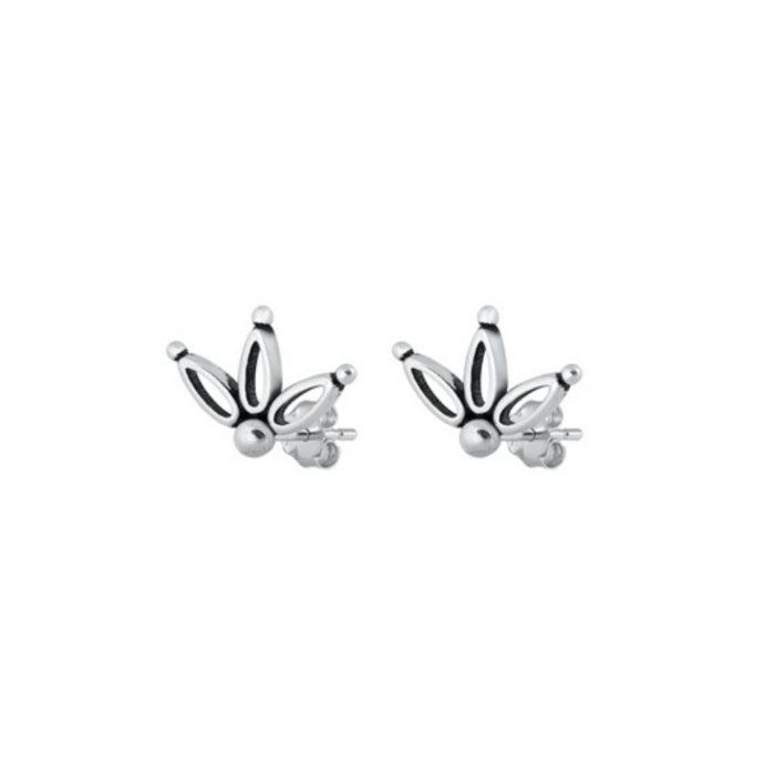 Lotus oorknopjes - 925 zilver