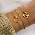 Tree of life bracelet  - goldplated