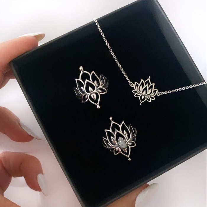 Armband white lotus - 925 zilver