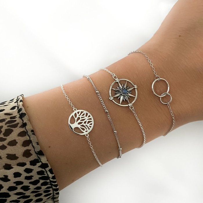 Armband Double Karma - 925 zilver