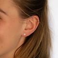 Hartjes oorknopjes - 925 zilver
