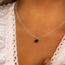 Black Spinel ketting - 925 zilver