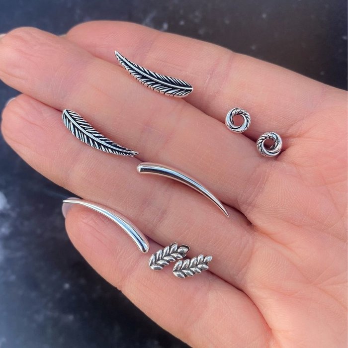 Cirkel oorknopjes Luna - 925 zilver