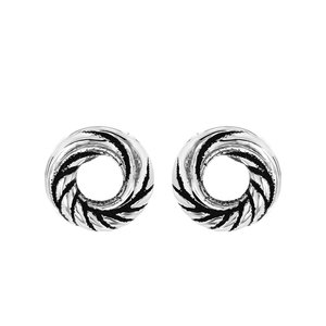 Cirkel oorknopjes Luna - 925 zilver