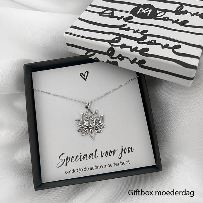 White lotus necklace - 925 zilver