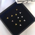 Hartjes oorknopjes - goldplated