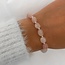 Rozenkwarts edelsteen armband - 925 zilver