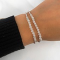 Rainbow Moonstone beads bracelet - 925 zilver