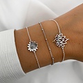 Armband white lotus - 925 zilver